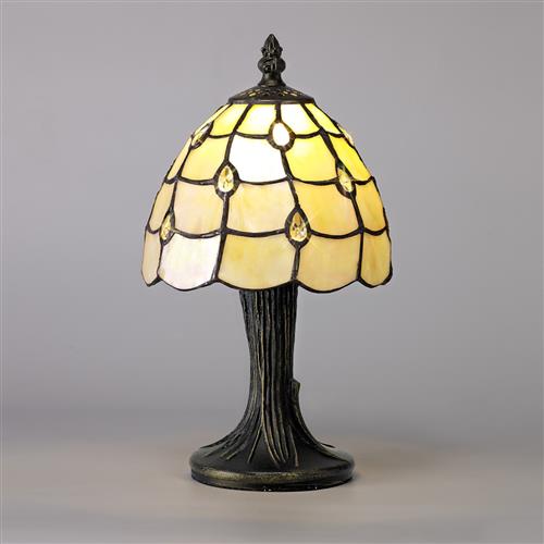 Fresno Black And Beige Tiffany Table Lamp LT30174