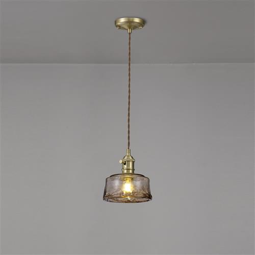 Gresham Brass And Pale Gold Rounded Pendant LT32211
