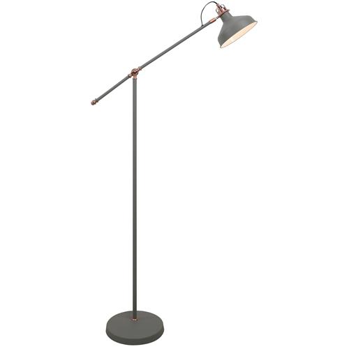 Harminder Single Grey & Copper Adjustable Floor Lamp BAR7008