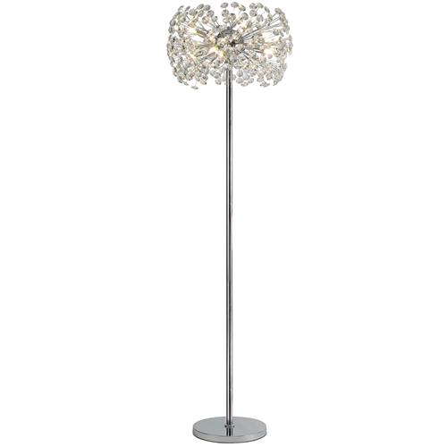 Havelock Chrome and Crystal Floor Lamp BEL8205