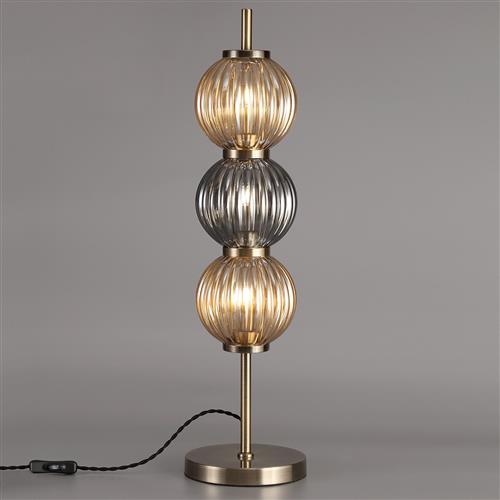 Riverside 3 Light Antique Brass Table Lamp LT30409