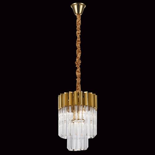 Moreno Brass And Clear 4 Light Ceiling Pendant LT30315