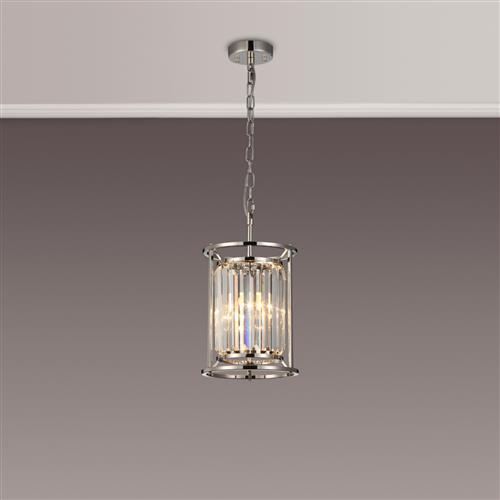 Mckinney Polished Nickel And Clear Single Ceiling Pendant LT31941