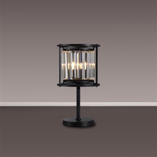 Mckinney Satin Black And Clear Table Lamp LT31940