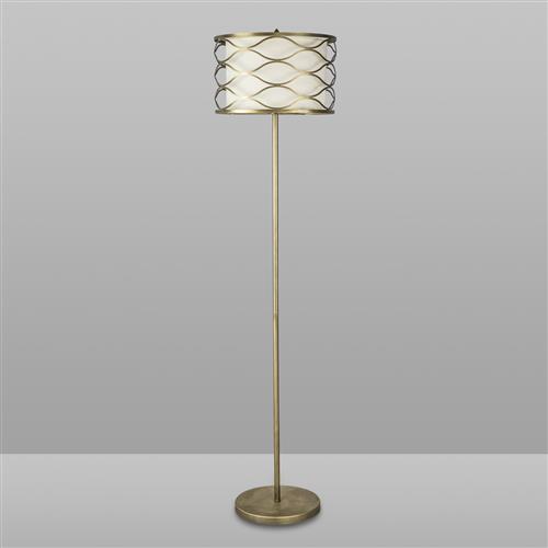 Oakland Aged Gold And Cream Floor Lamp LT31254
