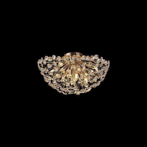 Ohio French Gold And Crystal 11 Light Flush Fitting LT32244