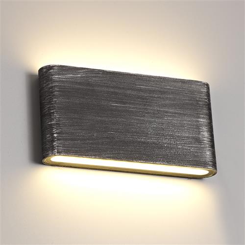 Knoxville Large Black Silver Up and Down LED Wall Light LT30179