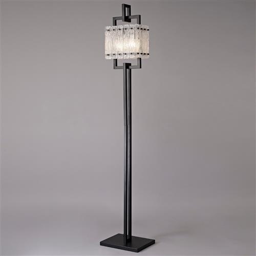 Norman Matt Black 2 Light Floor Lamp LT30551