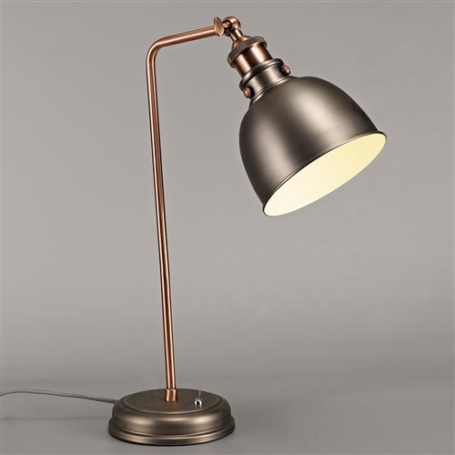 Tucson Antique Silver And Copper Finish Table Desk Lamp LT30594