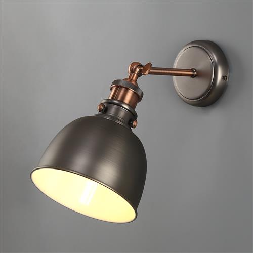 Tucson Antique Silver And Copper Finish Wall Light LT30593