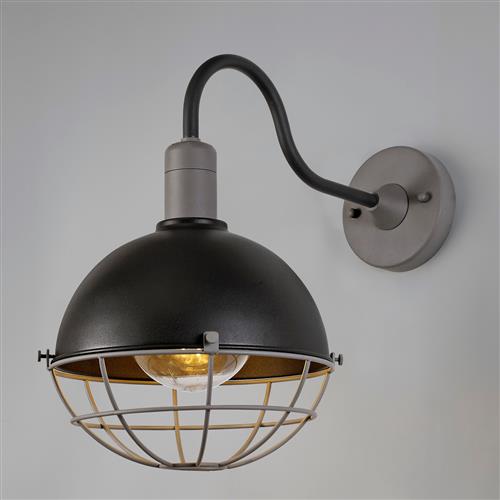 Lincoln Black And Grey IP65 Exterior Wall Light LT30720