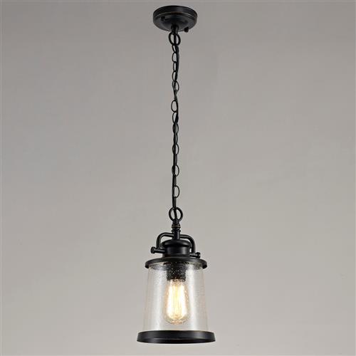 Wyoming Black and Gold Exterior Pendant Light LT30158