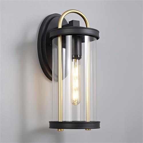 Toledo Large Black And Gold Outdoor Wall Light LT30445