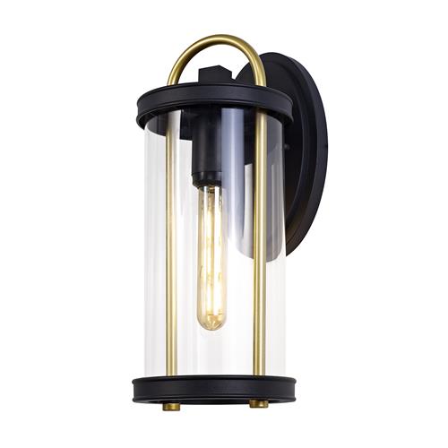 Xylina Large Black and Gold Outdoor Wall Light GAS7583