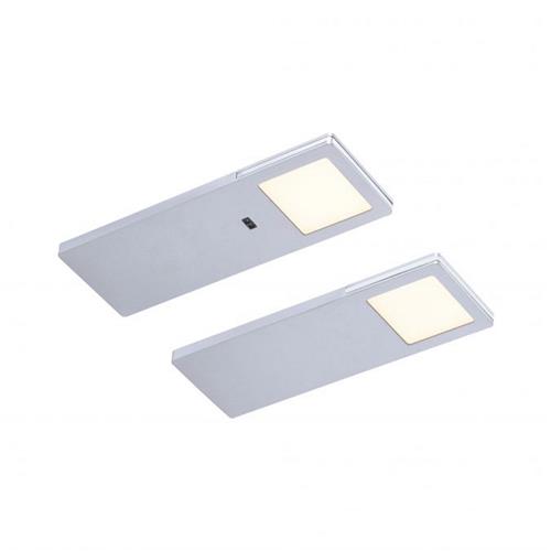 Amon Silver LED 2 Pack Undershelf Spotlights 1156-21-2