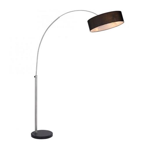 Petro Black & Steel Floor Lamp 307-55