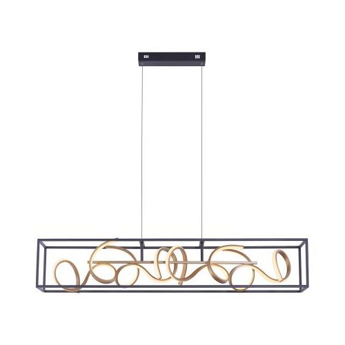 Selina LED Dimmable Black & Gold Finished Pendant Fitting 2416-18