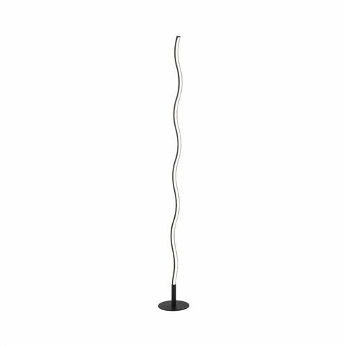 Wave LED Black Steel Floor Lamp 15168-18