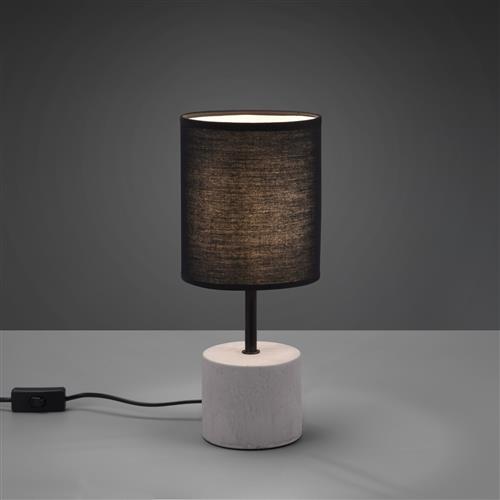 Ben Concrete Look And Black Table Lamp Complete R51251002