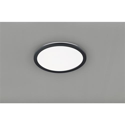 Camilla Round IP44 LED Black & White Bathroom Ceiling Flush Fitting 689214032
