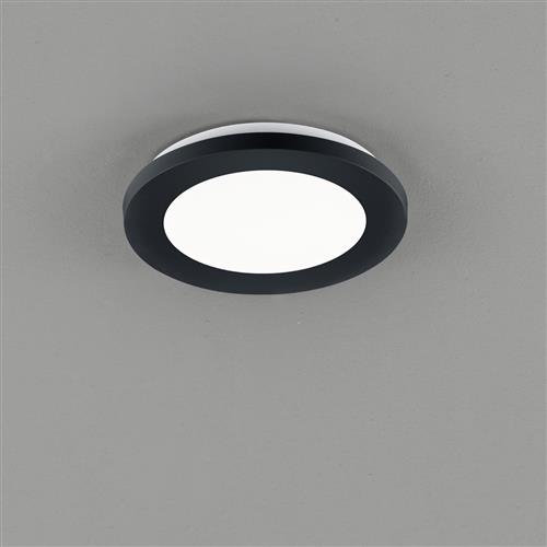 Camillus Matt Black IP44 LED Small Circular Ceiling Fitting R62921032