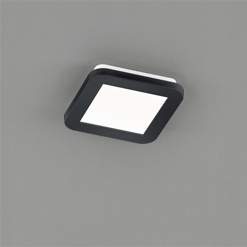Camillus Matt Black IP44 LED Small Squared Ceiling Fitting R62931032
