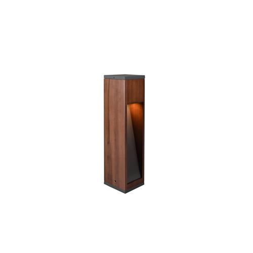 Canning IP44 400mm Height Natural Wood Outdoor Post Lamp 509660130