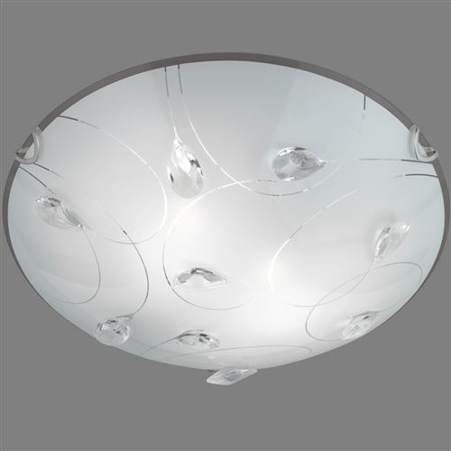 Carbonado Large Glass Flush Light 602400206