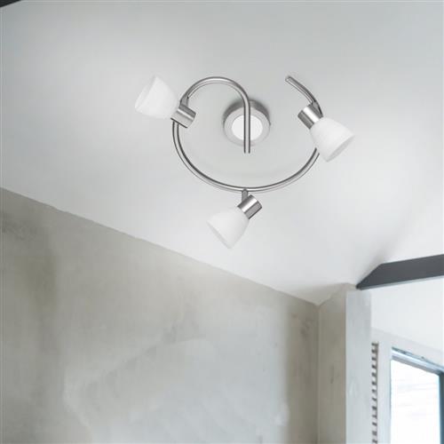 Carico Triple Matt Nickel Ceiling LED Spotlight 871590307