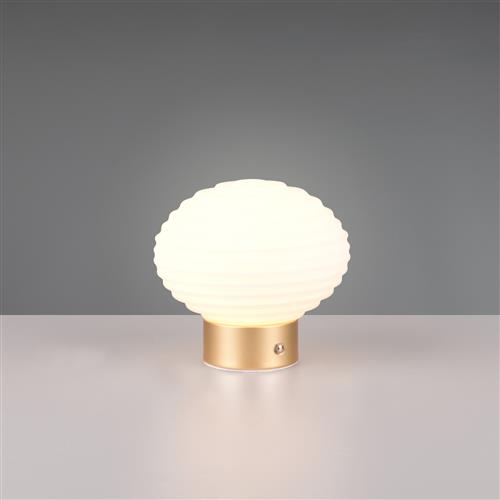 Earl White And Brass Touch LED Table Lamp R57771101