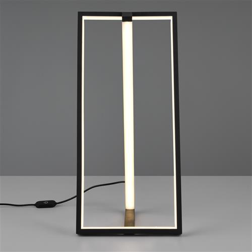 Edge Black And Brass Dimmable LED Table Lamp 526810132