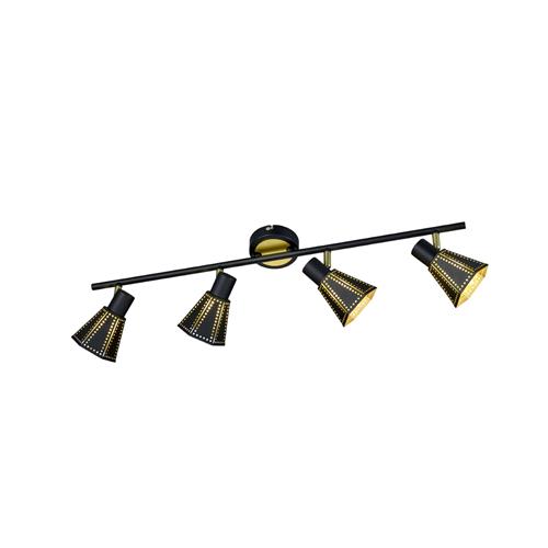 Houston Black & Gold (coloured) Triple Ceiling Light 800300432