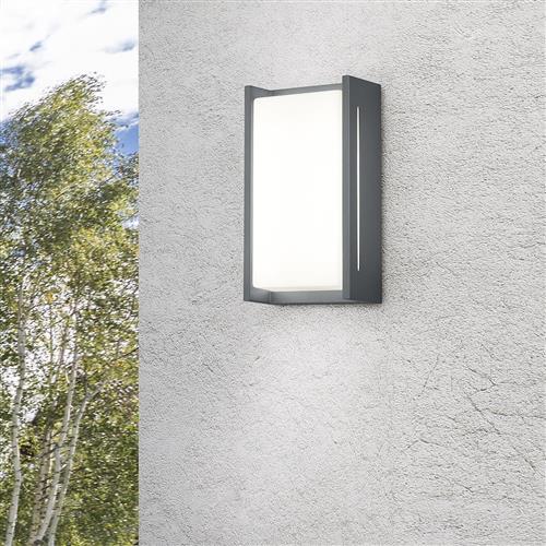 Indus IP54 LED Anthracite Outdoor Wall Light 227360142