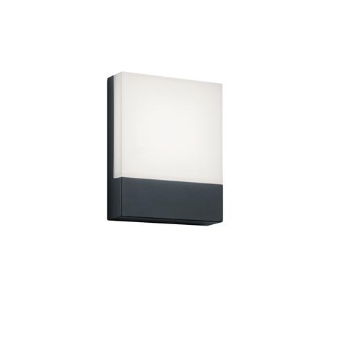 Pecos IP54 Anthracite Outdoor LED Wall Light 27760142