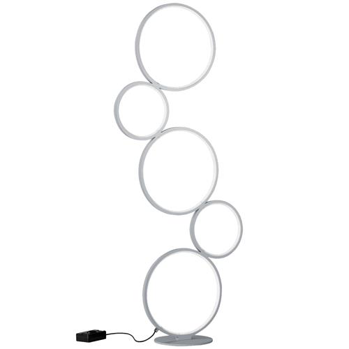 Rondo Silver Finish Dimmable LED Floor Lamp 422610589