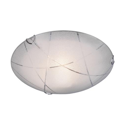 Sandrina Single Flush Light Textured White Glass 601200100
