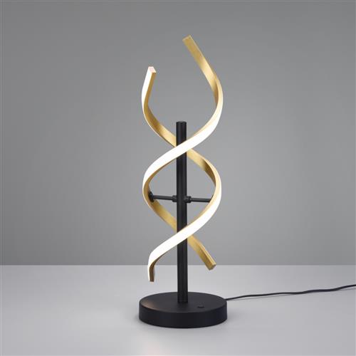 Sequence LED Matt Black And Satin Brass Table Lamp 541810208