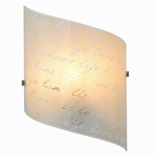 Signa Chrome White Glass Wall Light 202500101