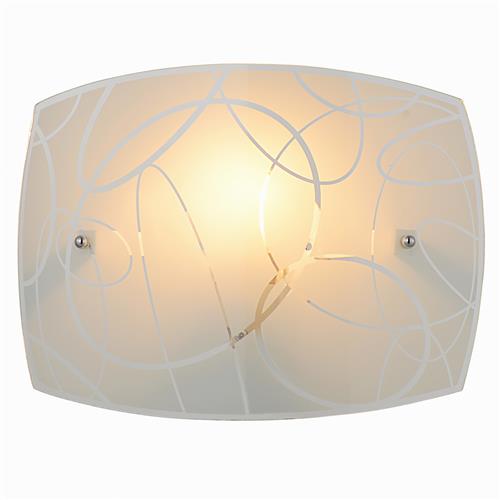 Spirelli White Glass Wall Light 204400101