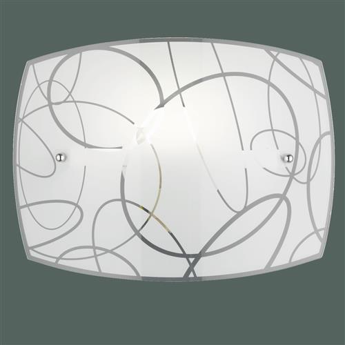 Spirelli White Glass Wall Light 204400101