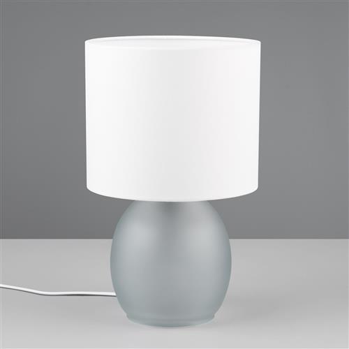 Vela Grey And White Table Lamp Complete 517900111