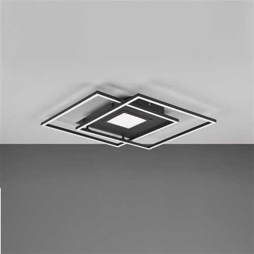 Via LED Semi-Flush Matt Black Ceiling Fitting 620710332