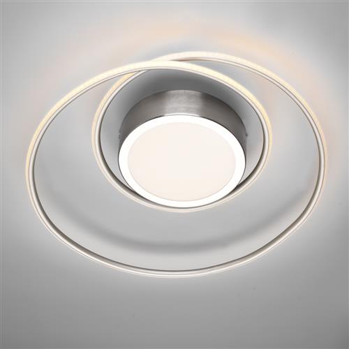 Yava Matt Nickel Flush LED Ceiling Light 672310207