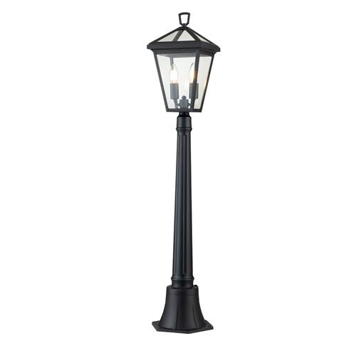 Black IP44 Rated 2 Light Outdoor Post Light QN-ALFORD-PLACE-4B-S-MB