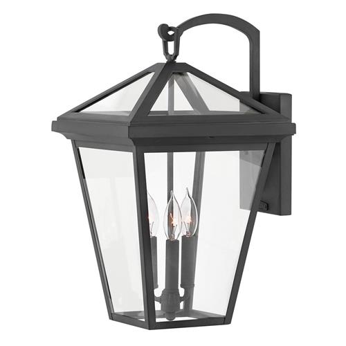 Black IP44 Rated Large 3 Light Outdoor Wall Lantern QN-ALFORD-PLACE2-L-MB