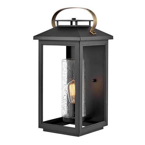 Black Outdoor Large IP44 Rated Wall Lantern QN-ATWATER-L-BK