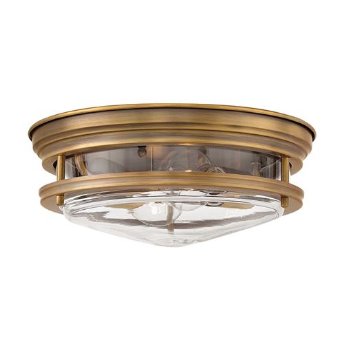 Brushed Bronze IP44 Rated Flush Clear Bathroom Ceiling 2 Light QN-HADRIAN-FS-BR-CLEAR