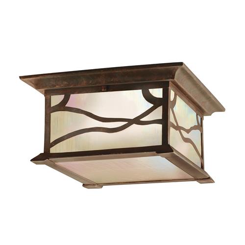 Distressed Copper IP44 Rated Outdoor Flush Double Lantern QN-MORRIS-F
