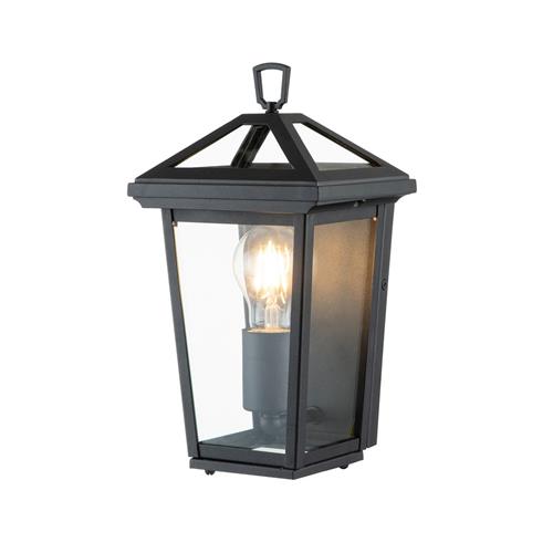 IP44 Rated Black Outdoor Half Wall Lantern QN-ALFORD-PLACE7-S-MB