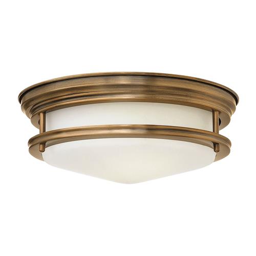 IP44 Rated Brushed Bronze Flush Opal Bathroom Ceiling 2 Light QN-HADRIAN-FS-BR-OPAL